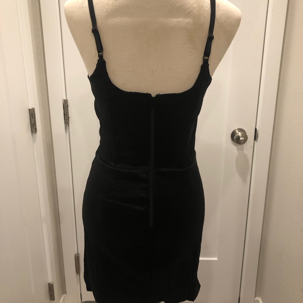 Shondra Taffeta Rhinestone Strap Party Dress - Picture 9 of 10